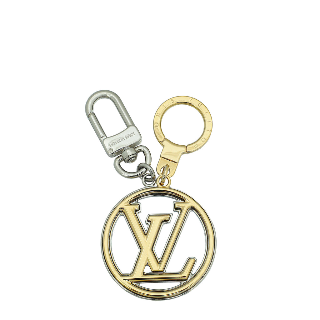 Louis Vuitton Bicolor Tone Circle Logo Key Holder Bag Charm