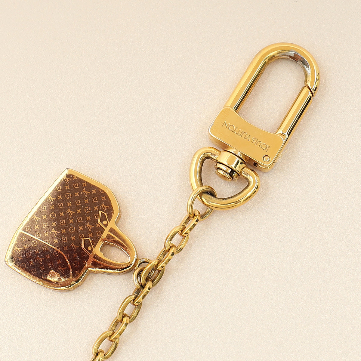 Louis Vuitton Gold Monogram Iconic Speedy Bag Charm Chain