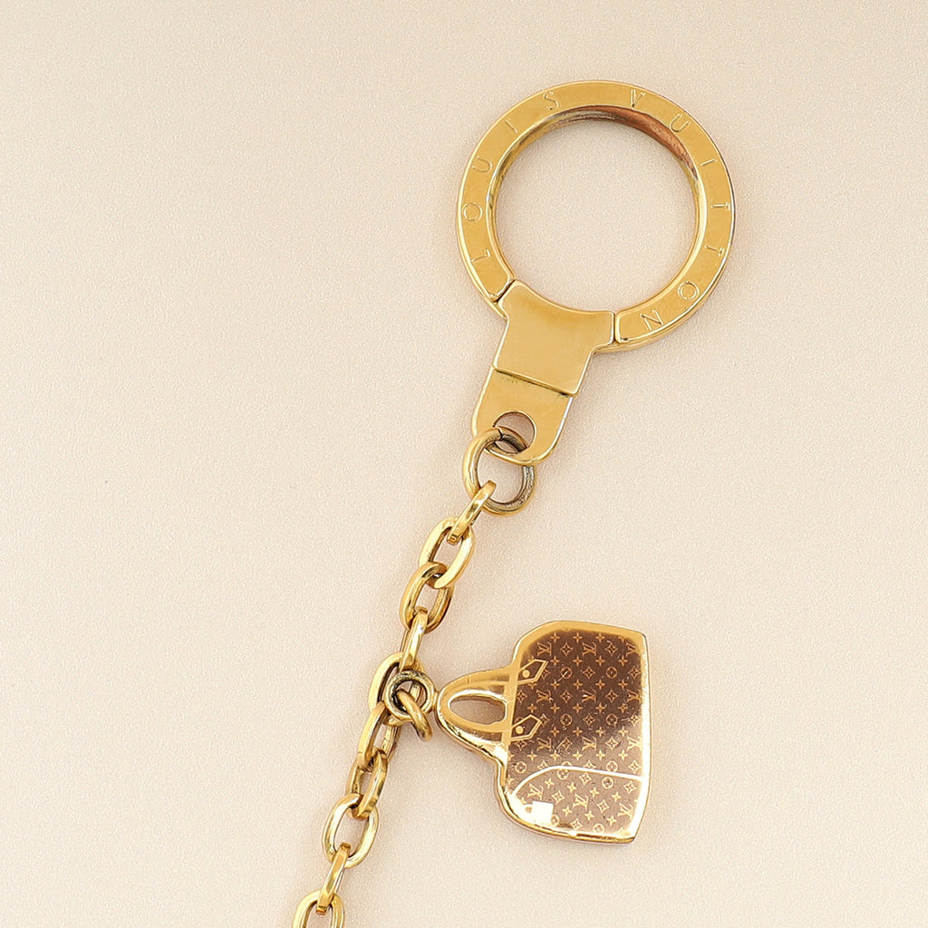 Louis Vuitton Gold Monogram Iconic Speedy Bag Charm Chain