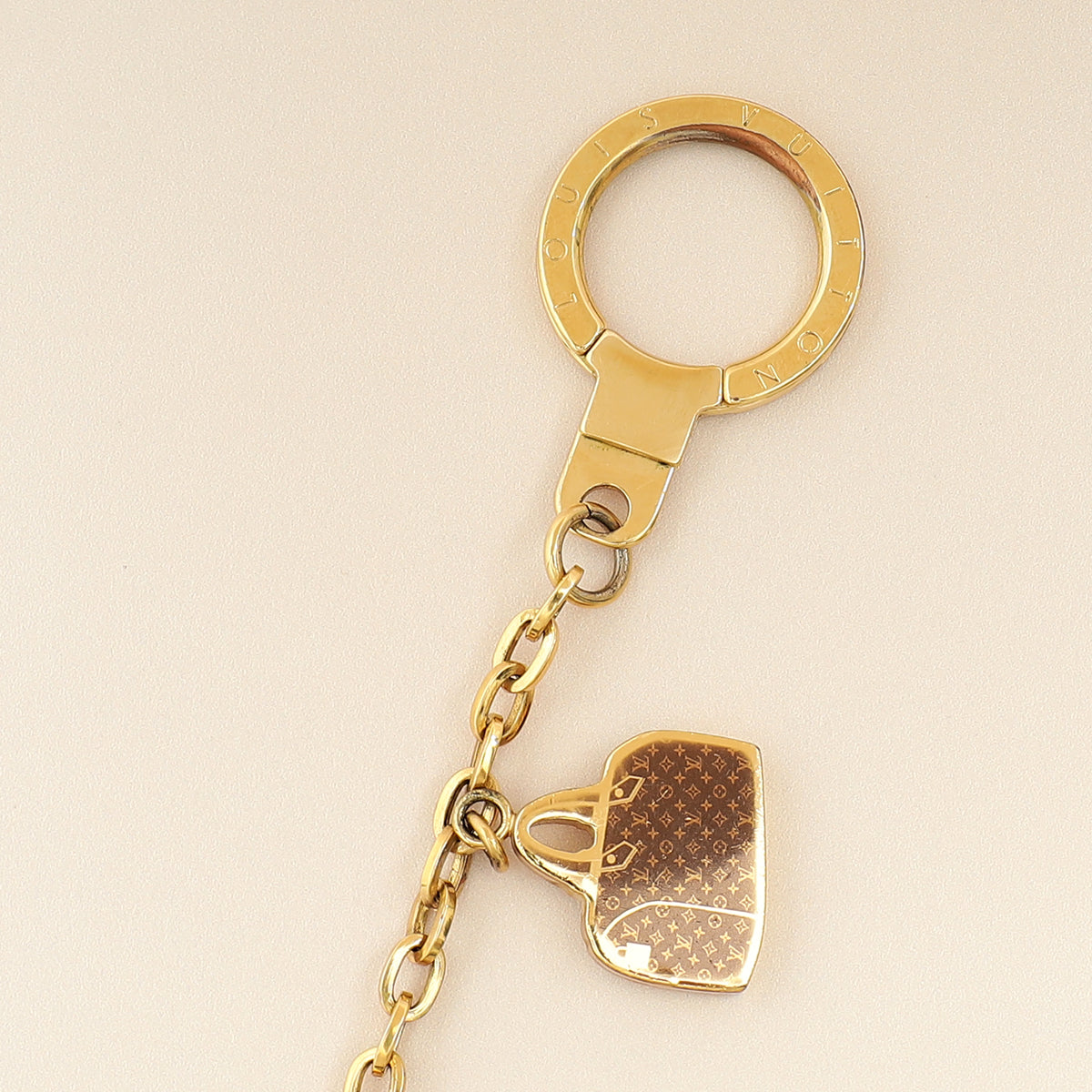 Louis Vuitton Gold Monogram Iconic Speedy Bag Charm Chain