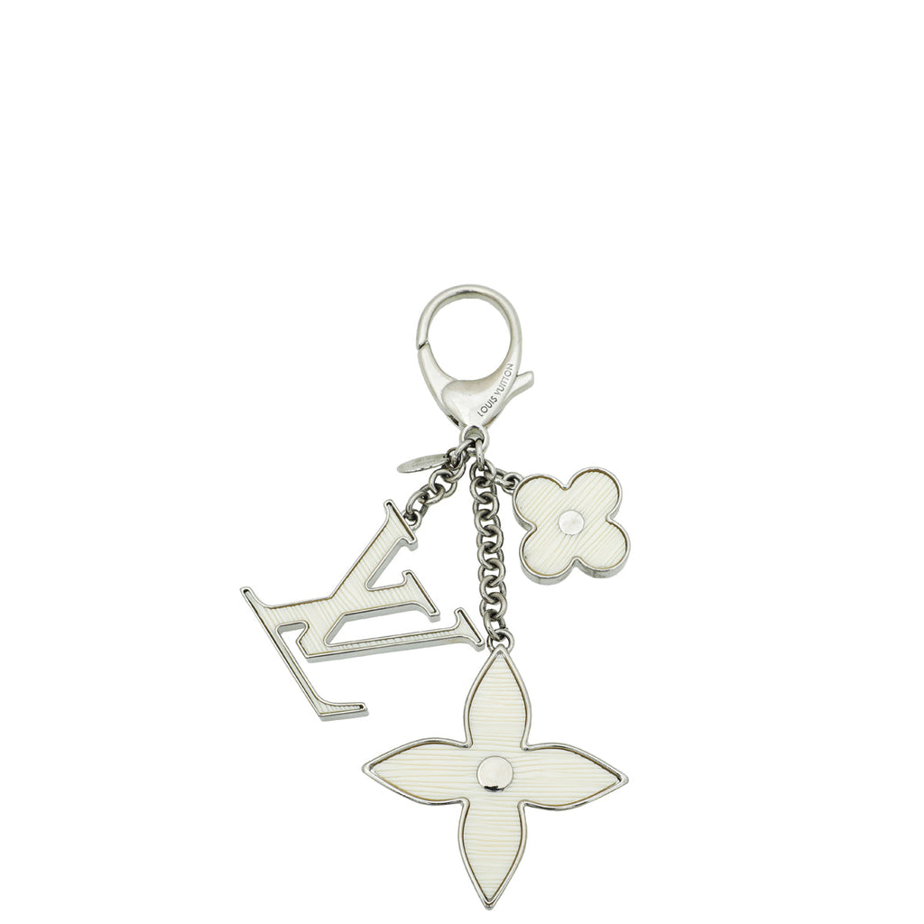Louis Vuitton White Fleur D'Epi Bag Charm