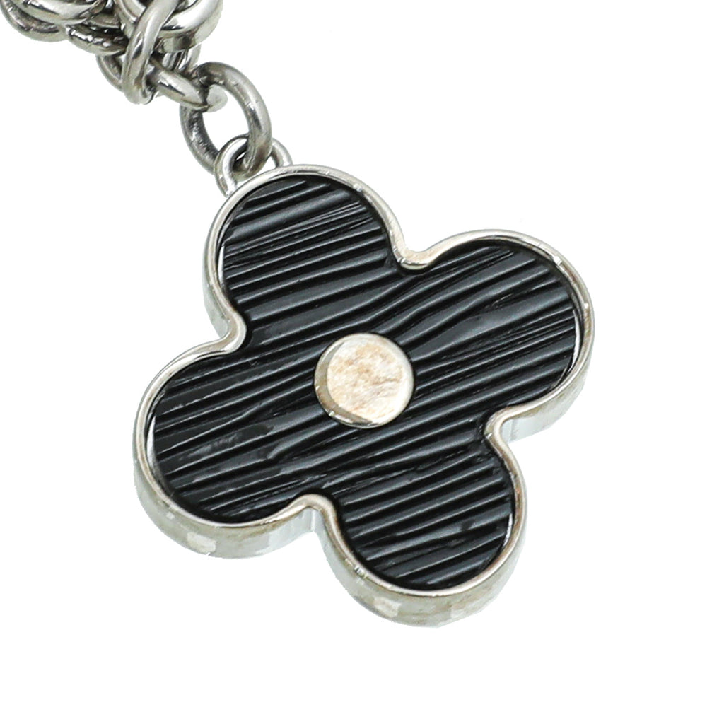 Louis Vuitton Black Fleur D'Epi Key Holder Bag Charm