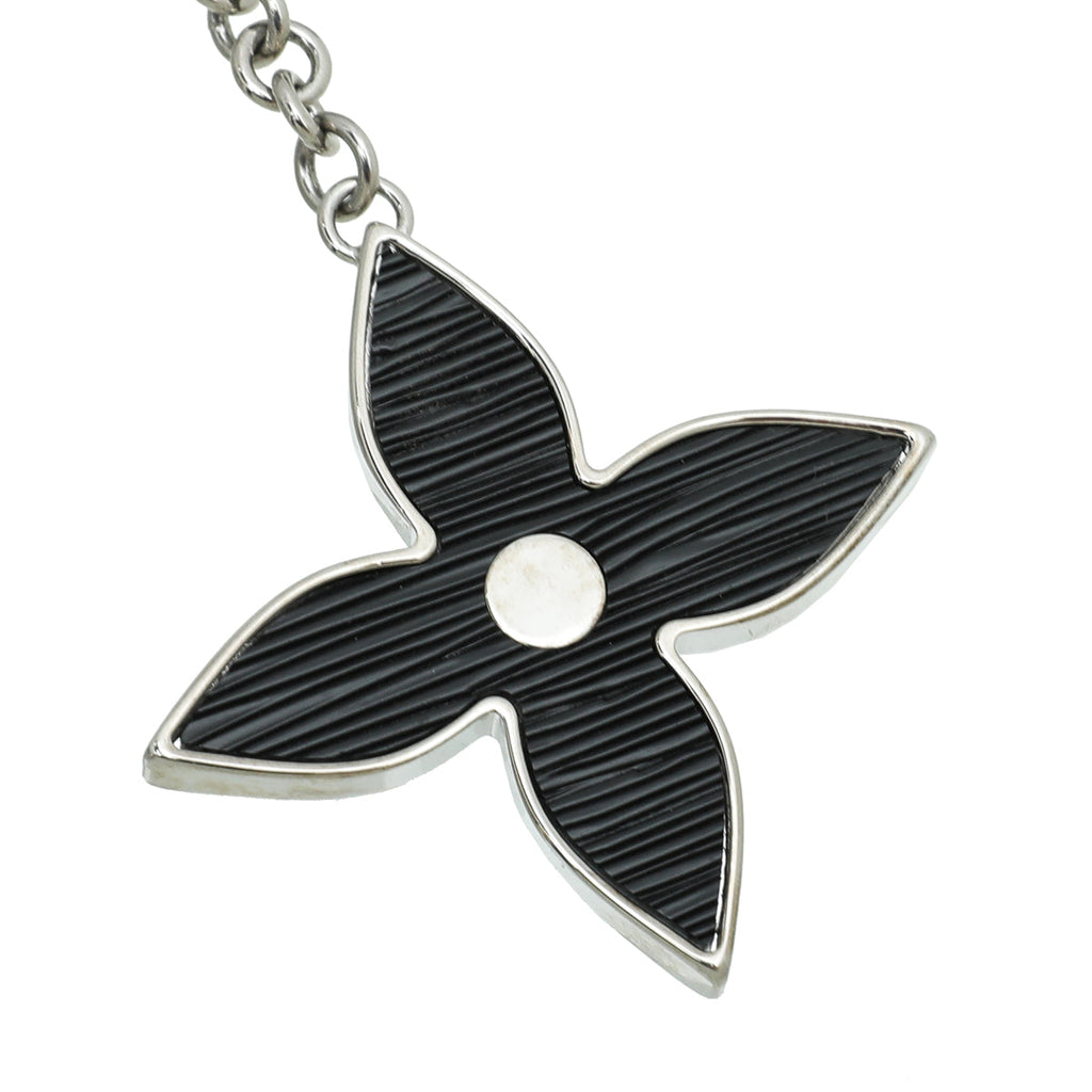 Louis Vuitton Black Fleur D'Epi Key Holder Bag Charm