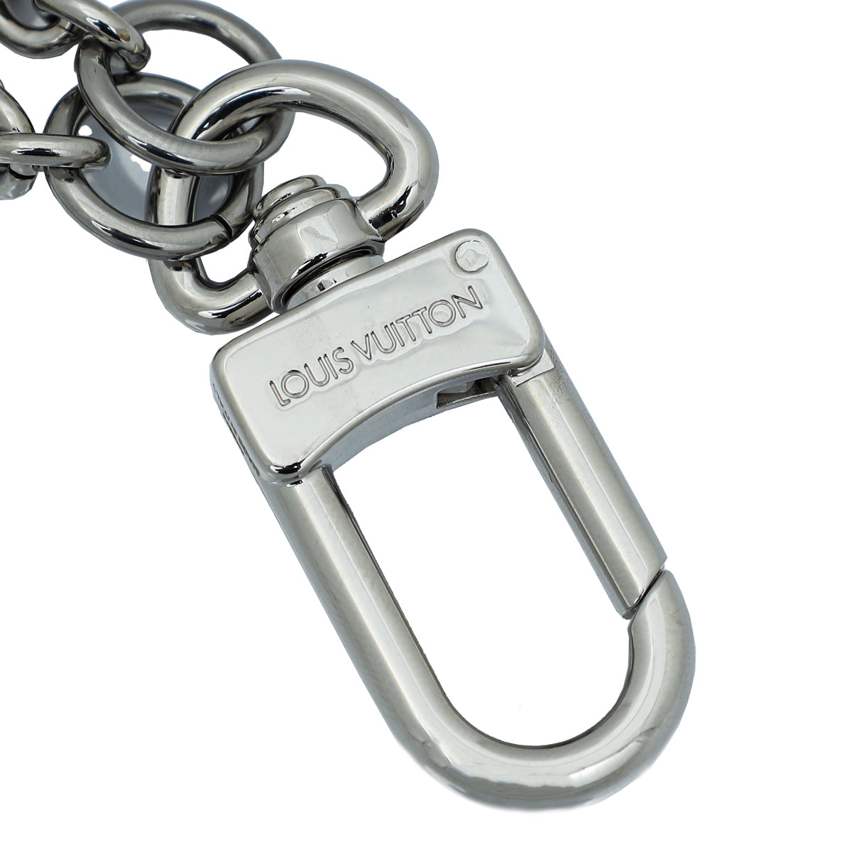 Louis Vuitton White Multicolor Dog Key Holder Bag Charm