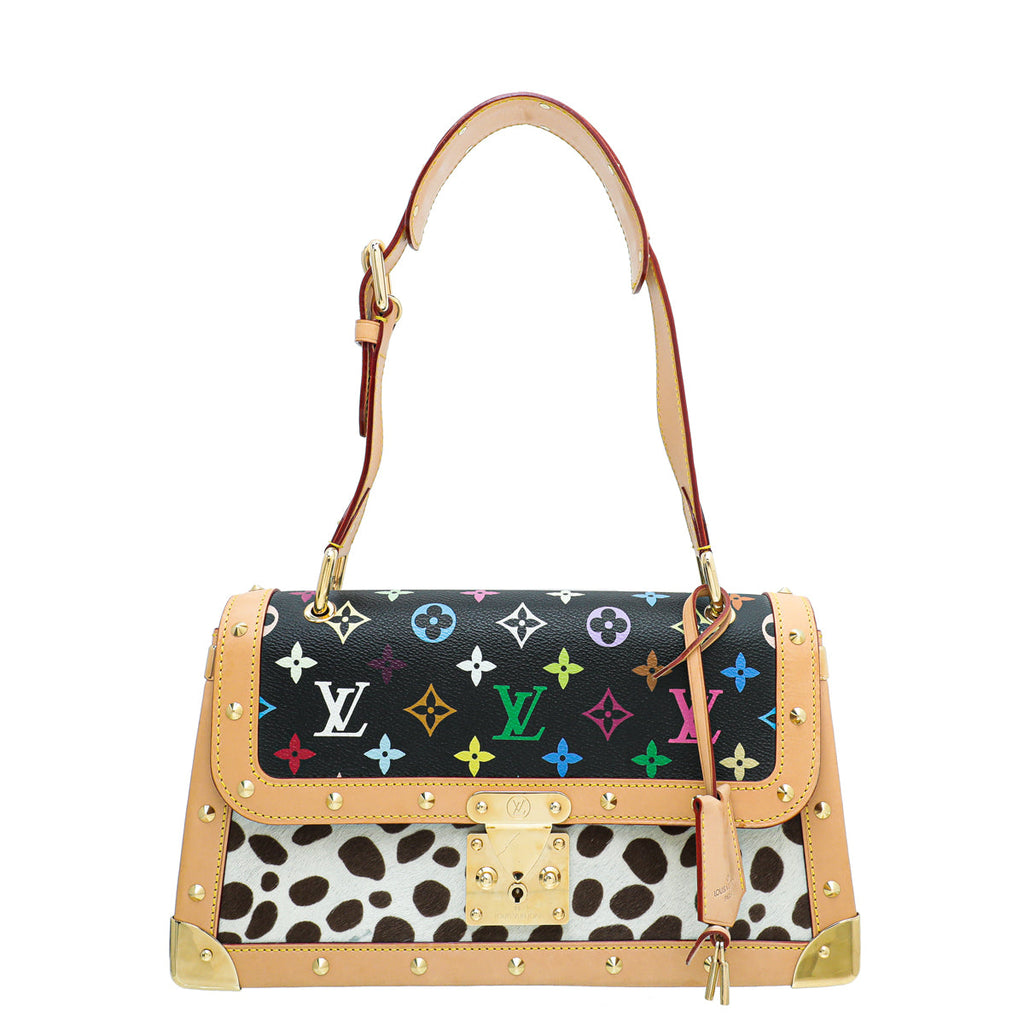 Louis Vuitton Monogram Black Multicolor Dalmatian Sac Rabat Bag