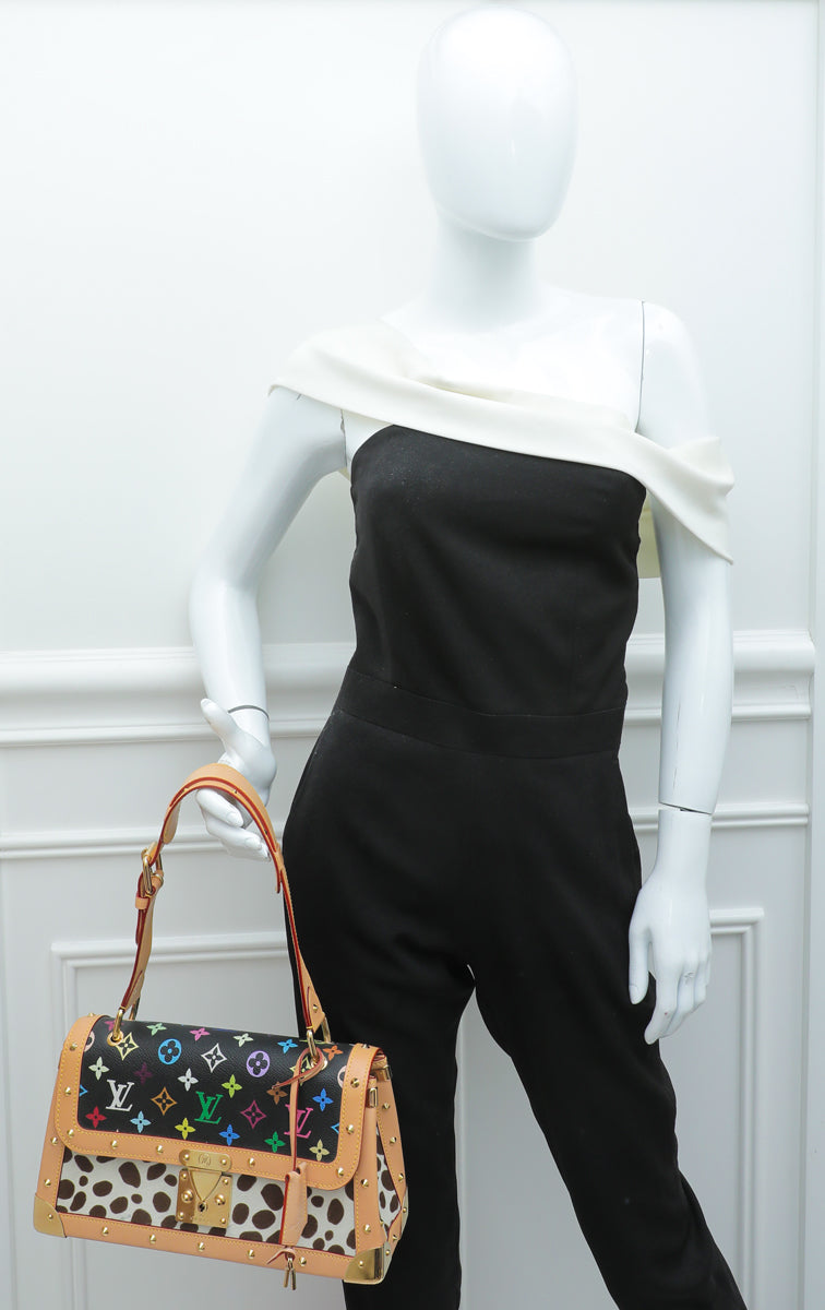 Louis Vuitton Monogram Black Multicolor Dalmatian Sac Rabat Bag