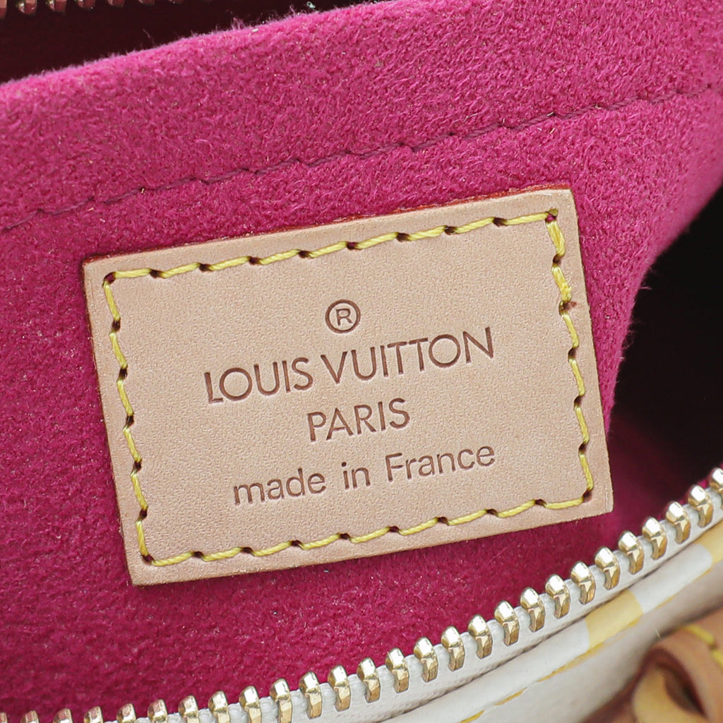 Louis Vuitton White Multicolor Monogram Fringe Speedy 25 Bag