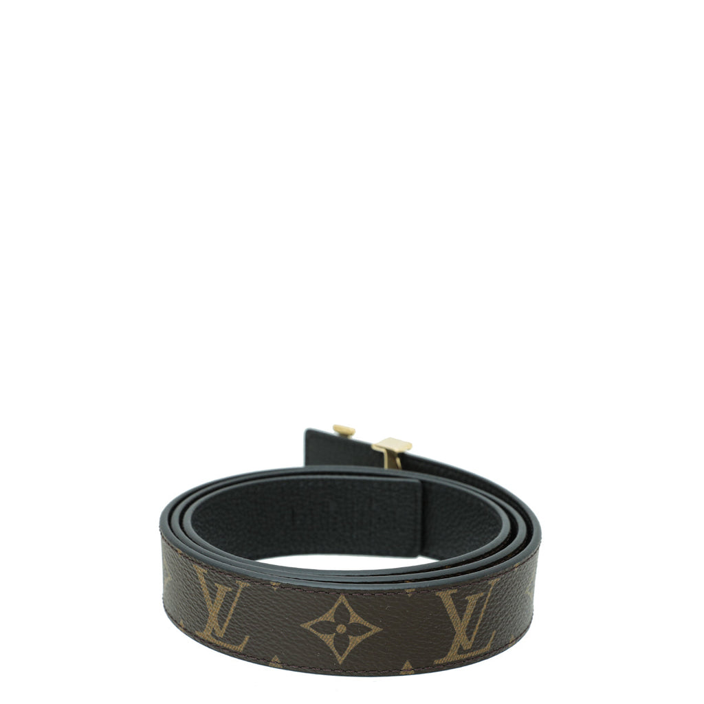 Louis Vuitton Bicolor Monogram Reversible Initials Belt 38