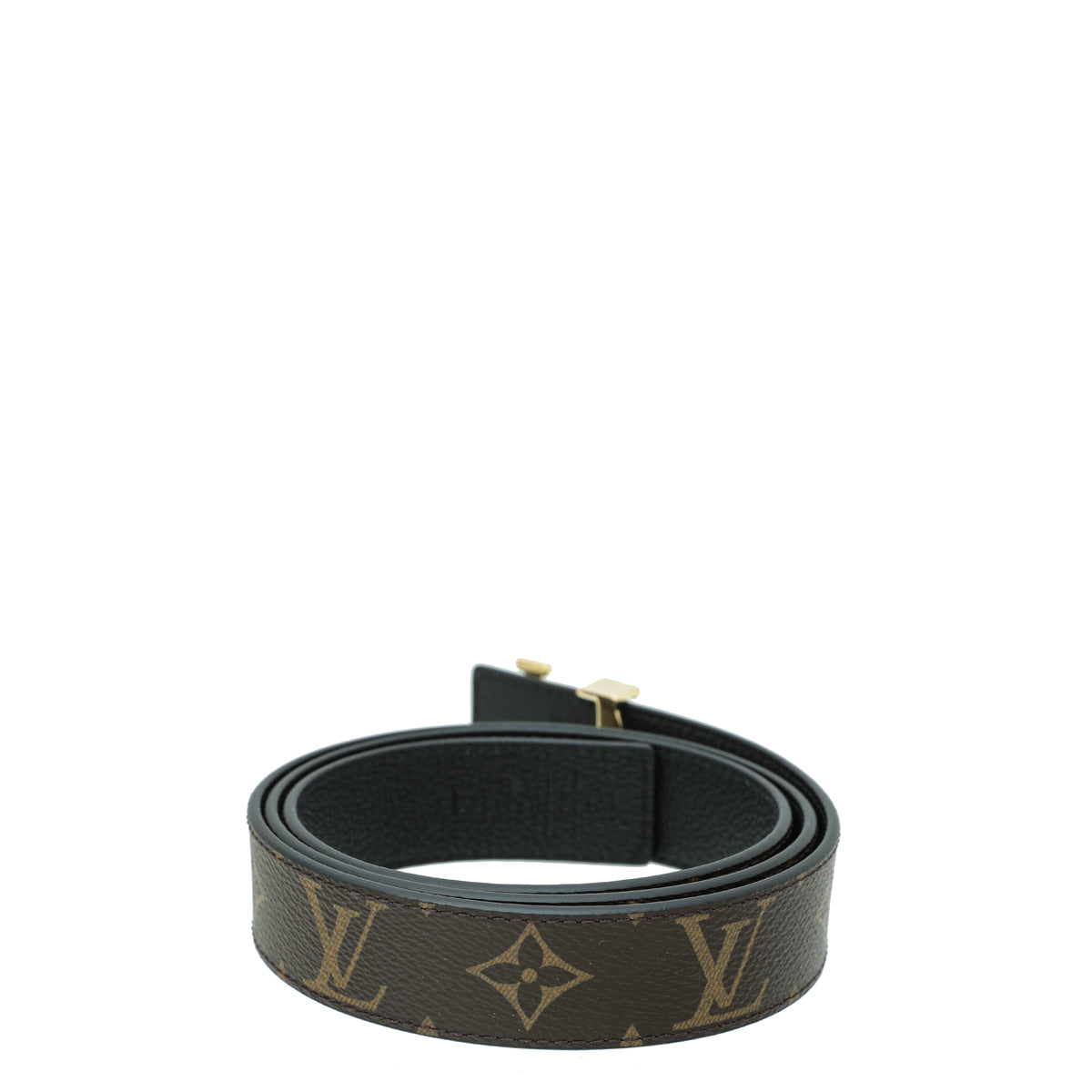 Louis Vuitton Bicolor Monogram Reversible Initials Belt 38