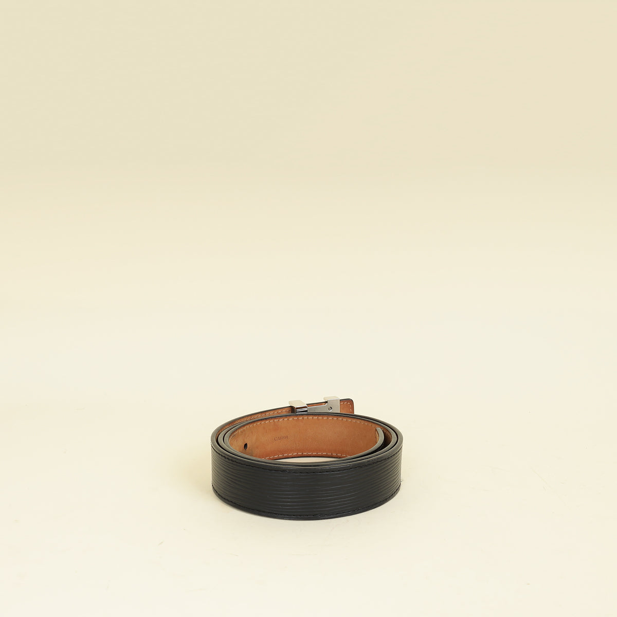 Louis Vuitton Black Initiales Buckle 30mm Belt 32