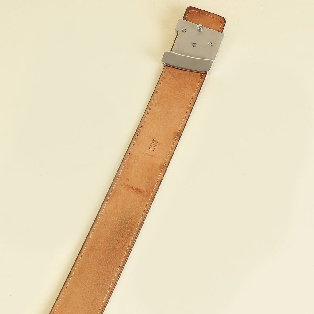 Louis Vuitton Black Initiales Buckle 30mm Belt 32