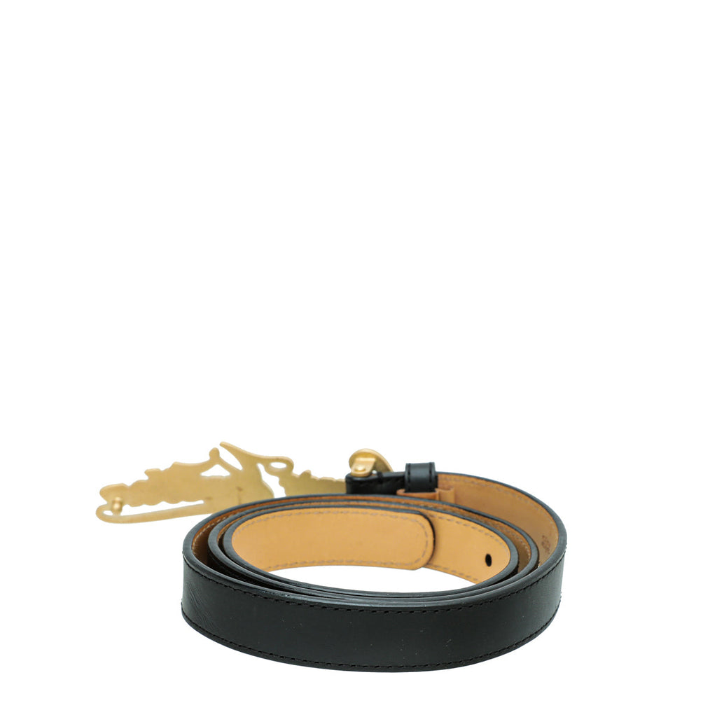 Louis Vuitton Black Signature Initiales Buckle Belt 32