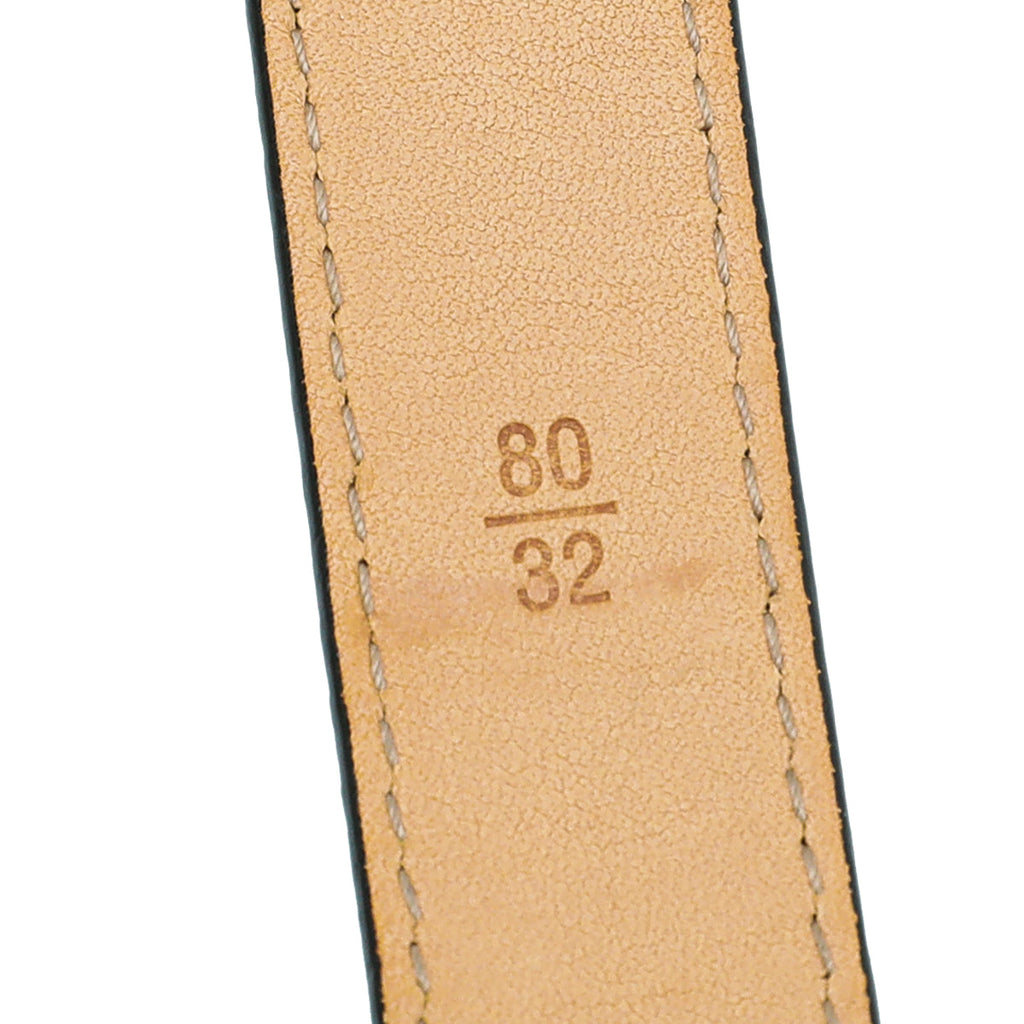 Louis Vuitton Black Signature Initiales Buckle Belt 32