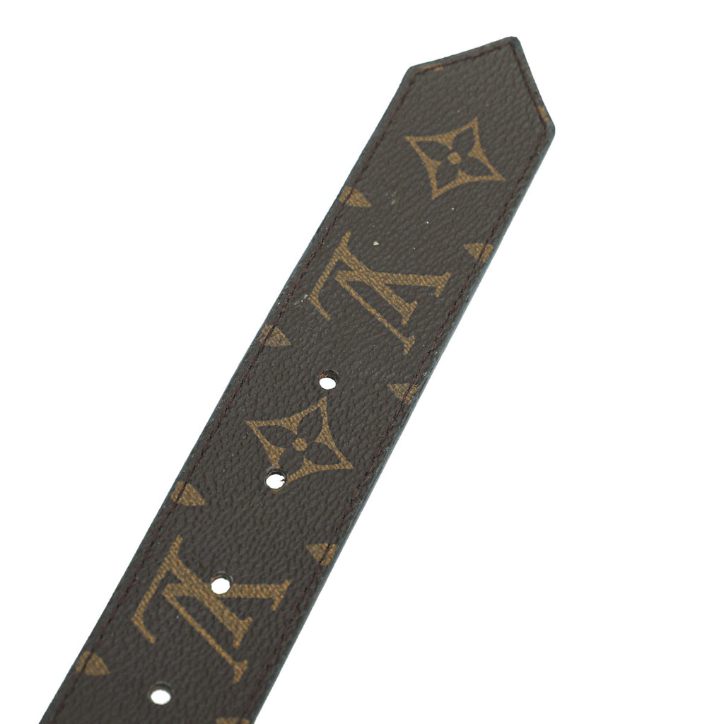 Louis Vuitton Monogram Black Circle Buckle Reversible 35mm Belt 30