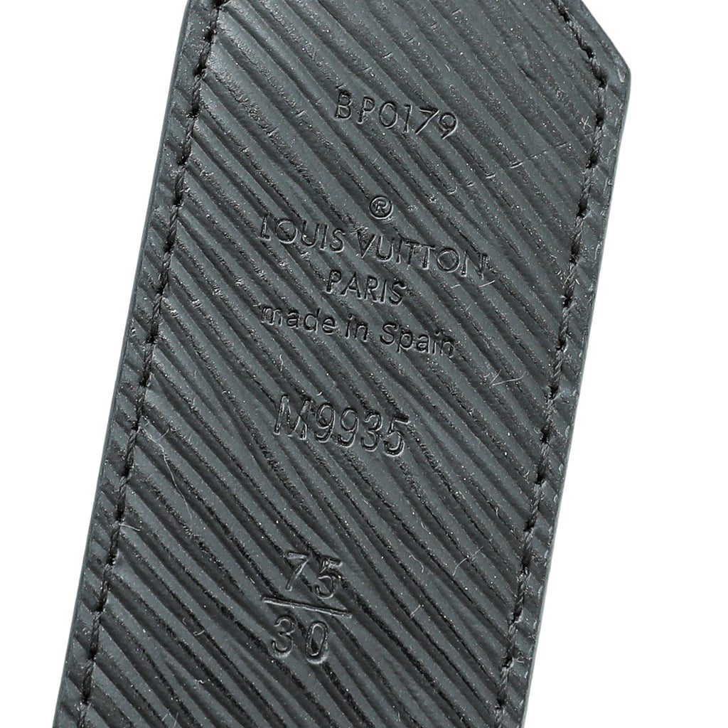 Louis Vuitton Monogram Black Circle Buckle Reversible 35mm Belt 30