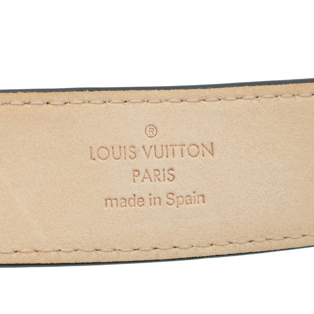 Louis Vuitton Black Essential V Buckle 30mm Belt 36