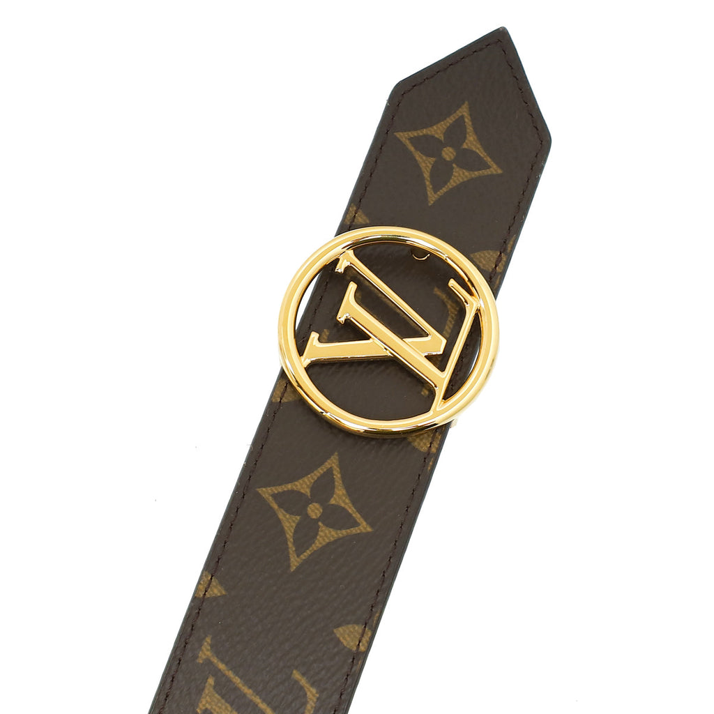 Louis Vuitton Monogram Coquelicot LV Circle 35mm Reversible Belt 36
