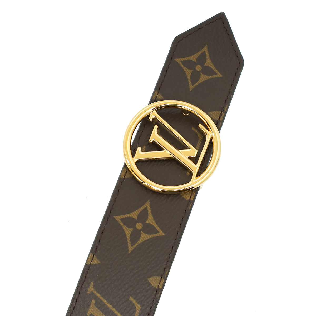 Louis Vuitton Monogram Coquelicot LV Circle 35mm Reversible Belt 36