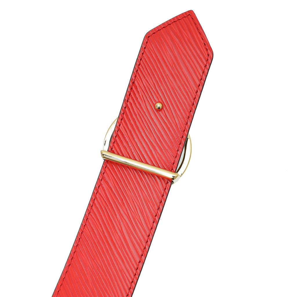Louis Vuitton Monogram Coquelicot LV Circle 35mm Reversible Belt 36