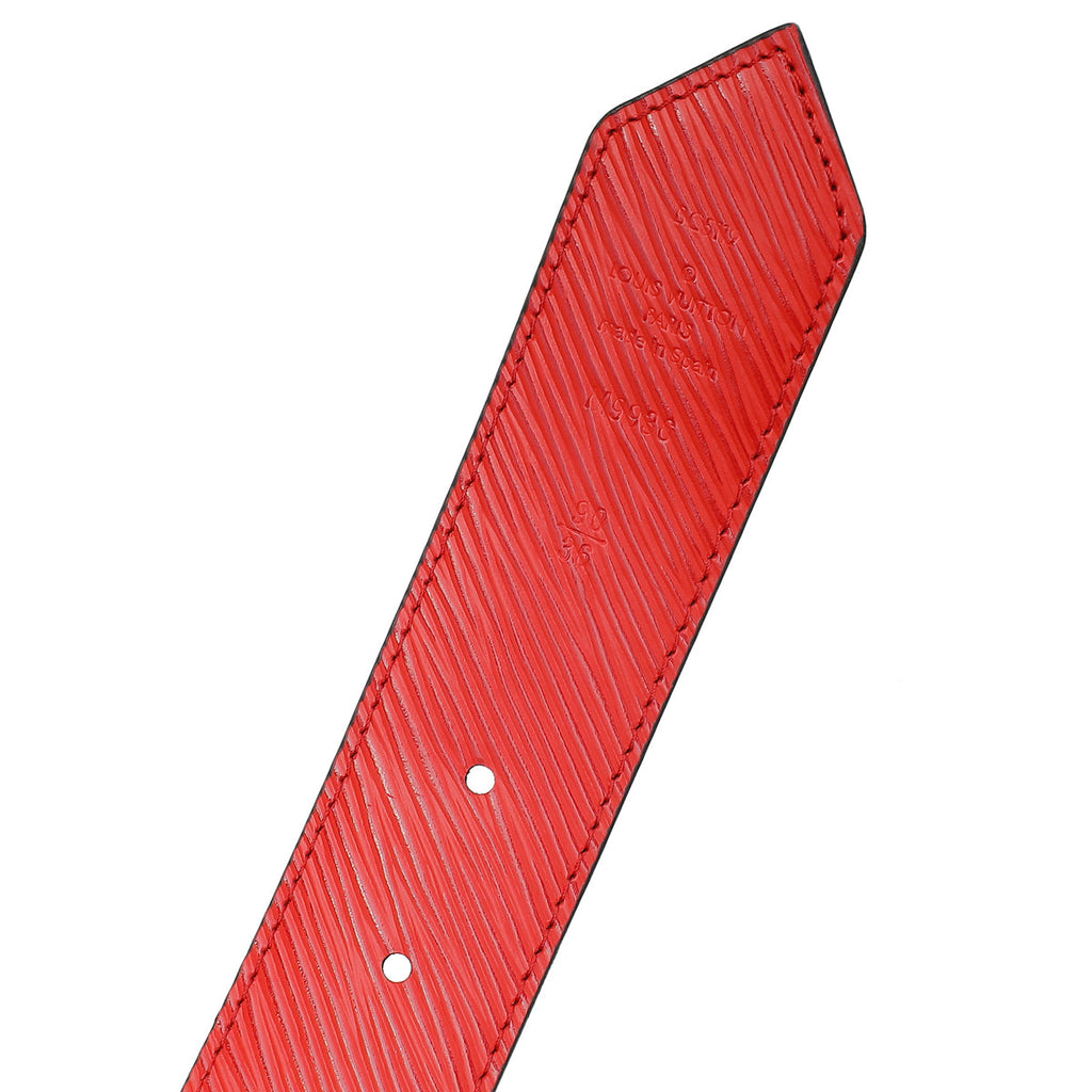 Louis Vuitton Monogram Coquelicot LV Circle 35mm Reversible Belt 36
