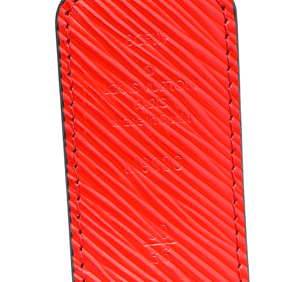 Louis Vuitton Monogram Coquelicot LV Circle 35mm Reversible Belt 36