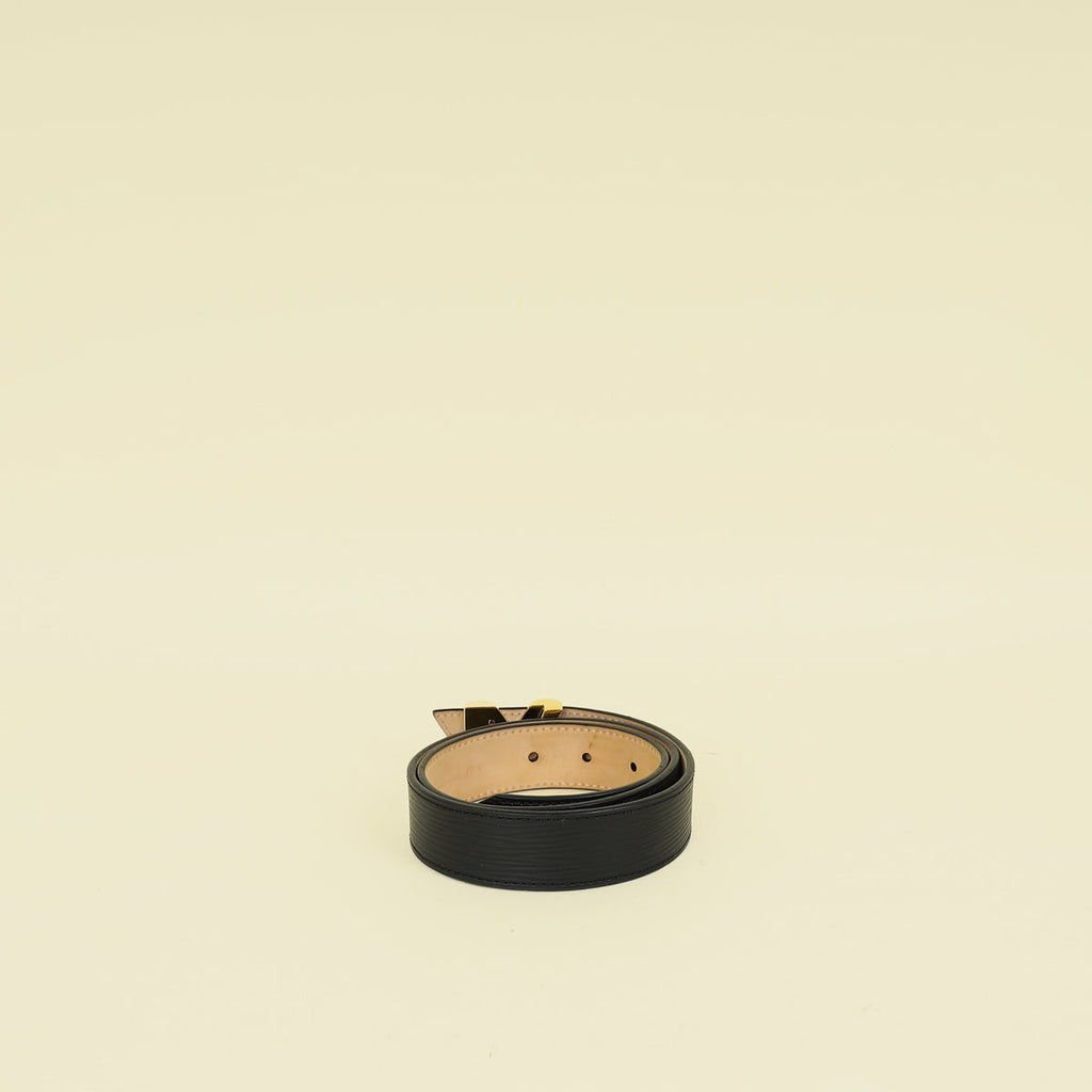 Louis Vuitton Black V Essential 30mm Belt 30
