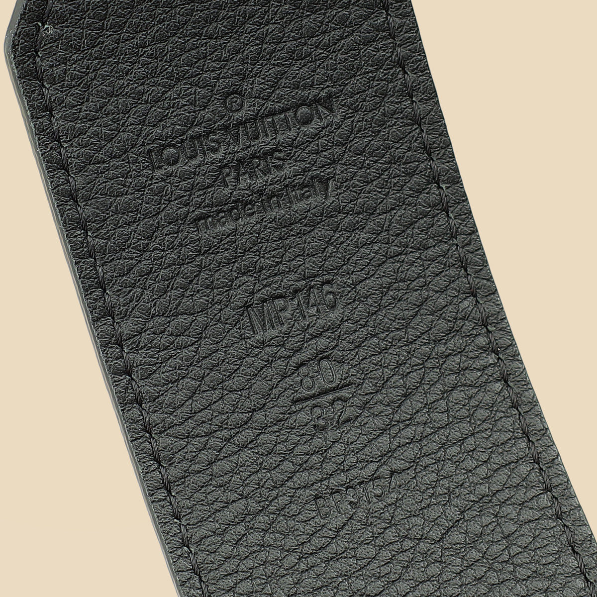 Louis Vuitton Black Tie The Knot Eyelets 45mm Belt 32