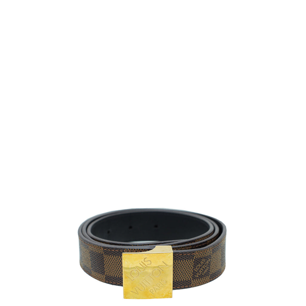 Louis Vuitton Damier Ebene LV Paris Buckle Belt 38