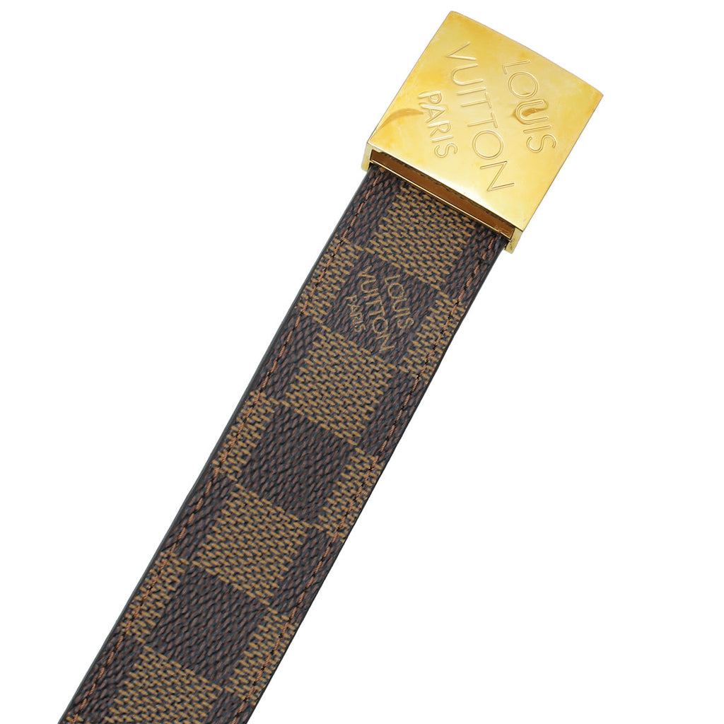 Louis Vuitton Damier Ebene LV Paris Buckle Belt 38