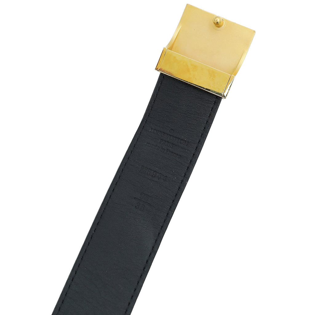 Louis Vuitton Damier Ebene LV Paris Buckle Belt 38
