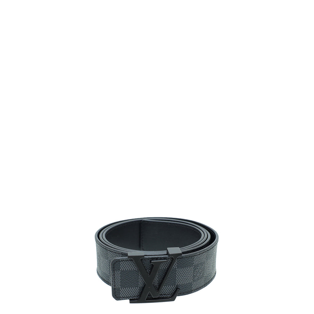 Louis Vuitton Graphite Matte Black Initiales 40mm Belt 44