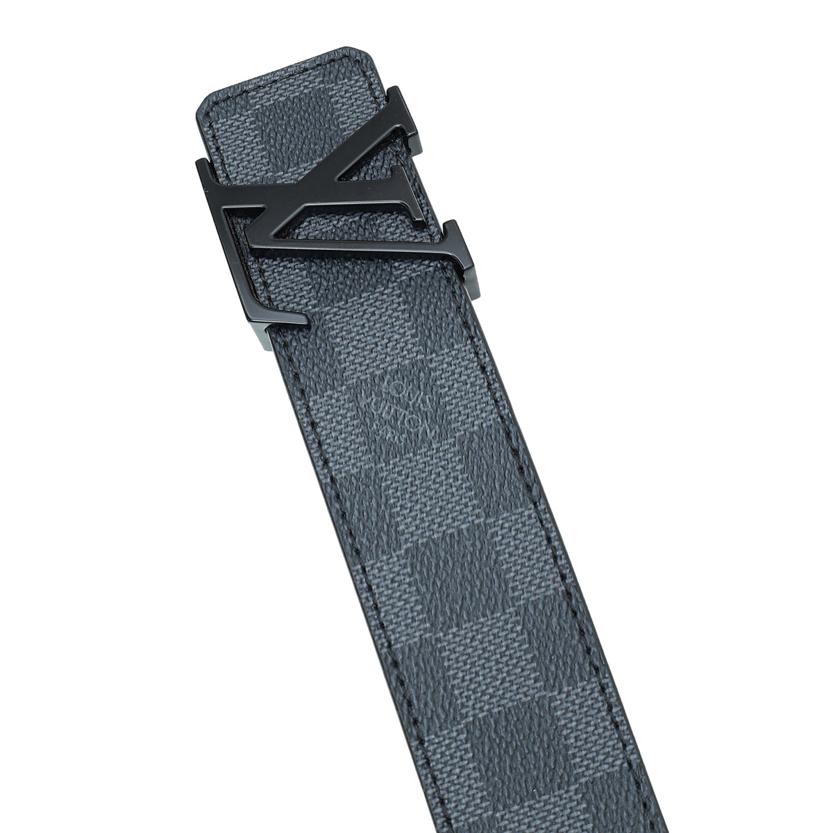 Louis Vuitton Graphite Matte Black Initiales 40mm Belt 44