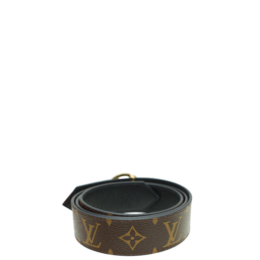 Louis Vuitton Monogram Black Circle 35mm Reversible Belt 36