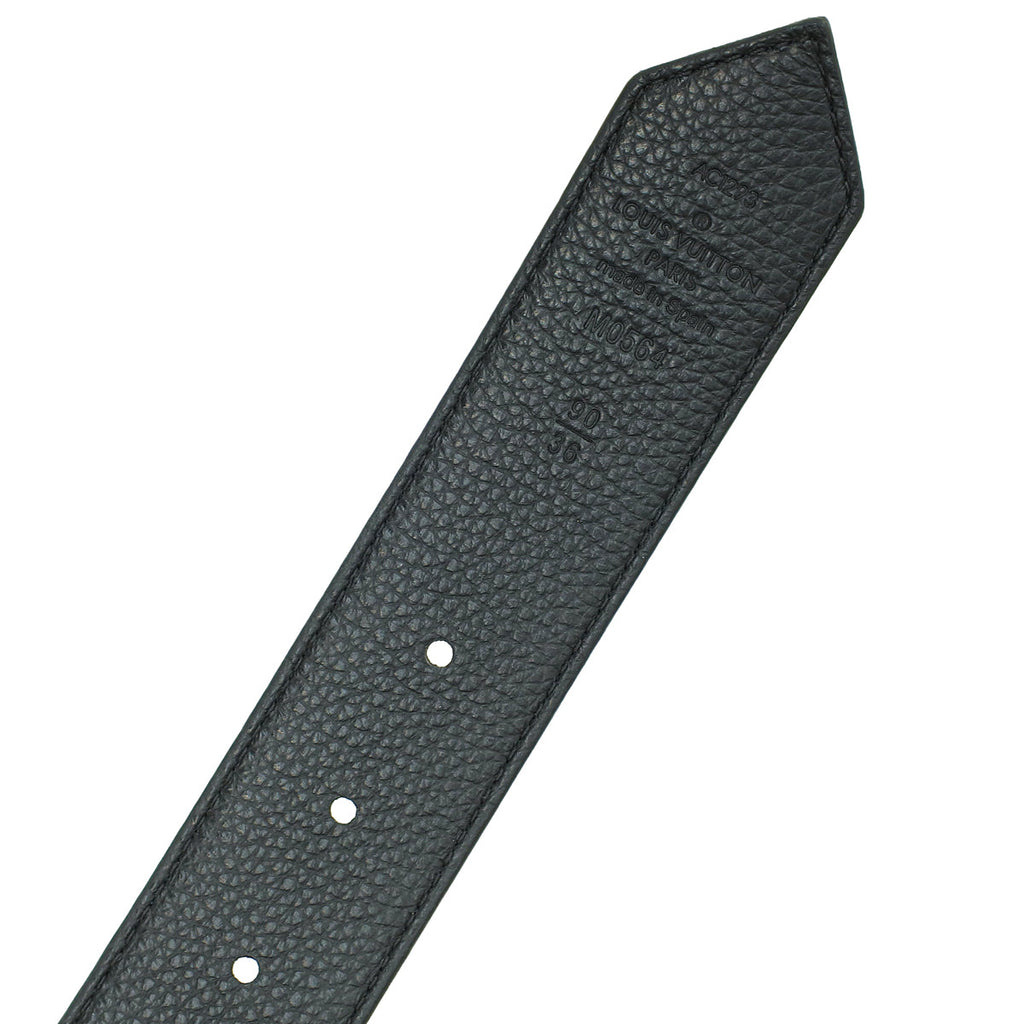 Louis Vuitton Monogram Black Circle 35mm Reversible Belt 36