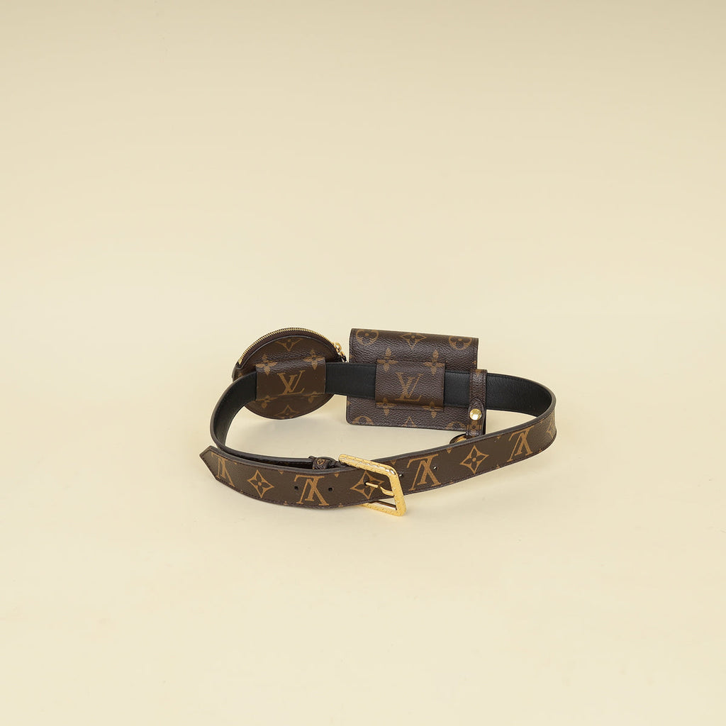 Louis Vuitton Brown Monogram Daily Multi Pocket 30mm Belt 28