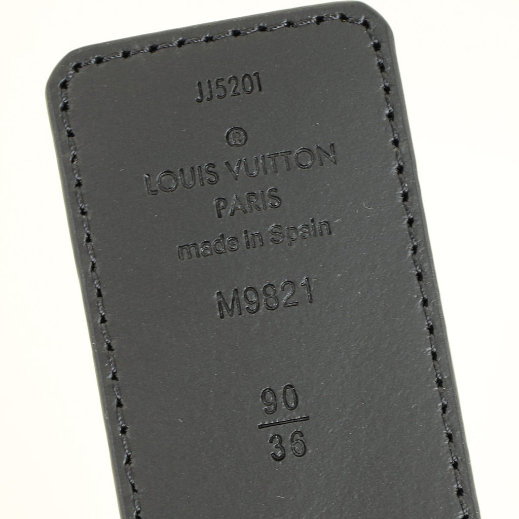 Louis Vuitton Monogram Black Initiales 40mm Reversible Belt 36