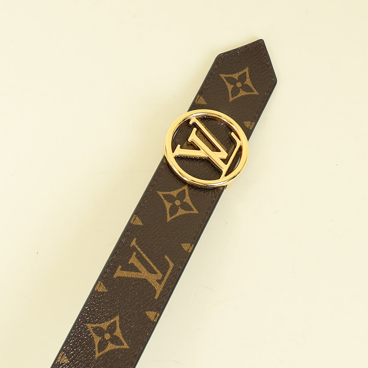 Louis Vuitton Monogram Black Circle Reversible 35mm Belt 34