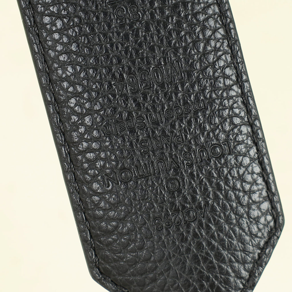 Louis Vuitton Monogram Black Circle Reversible 35mm Belt 34