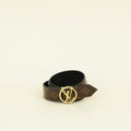 Louis Vuitton Monogram Black Circle Reversible 35mm Belt 36