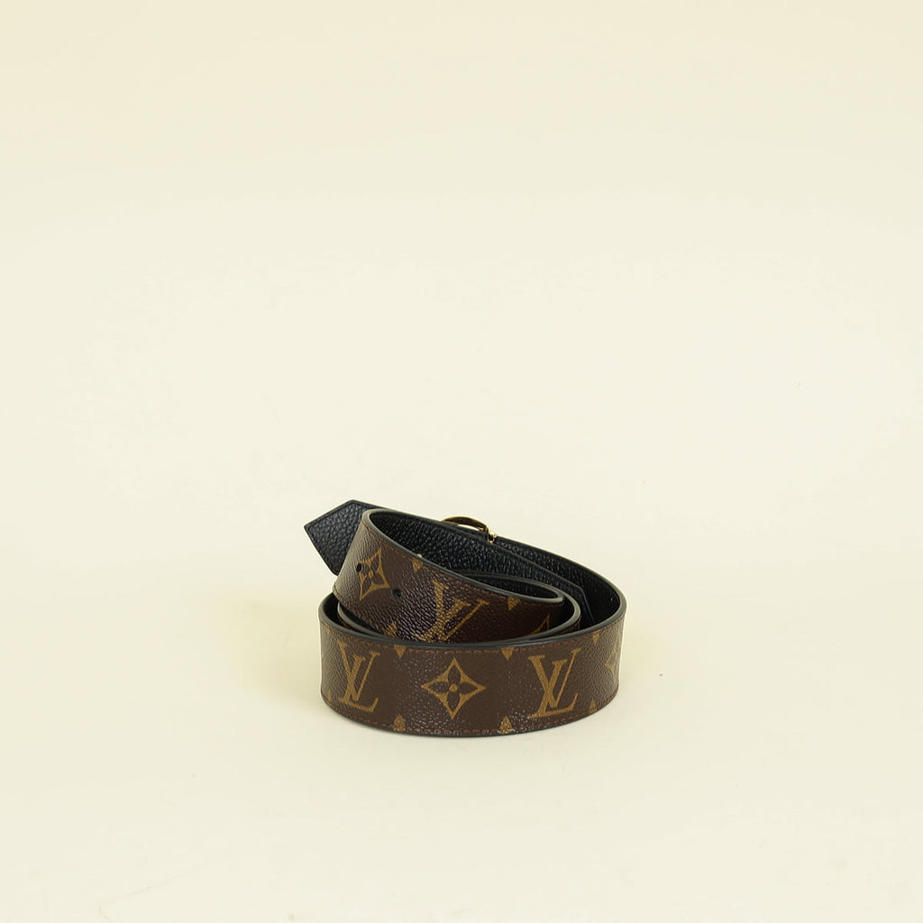 Louis Vuitton Monogram Black Circle Reversible 35mm Belt 36