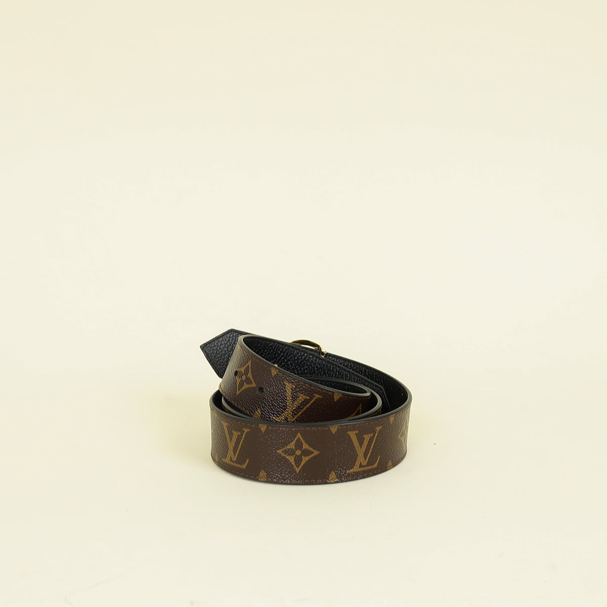 Louis Vuitton Monogram Black Circle Reversible 35mm Belt 36