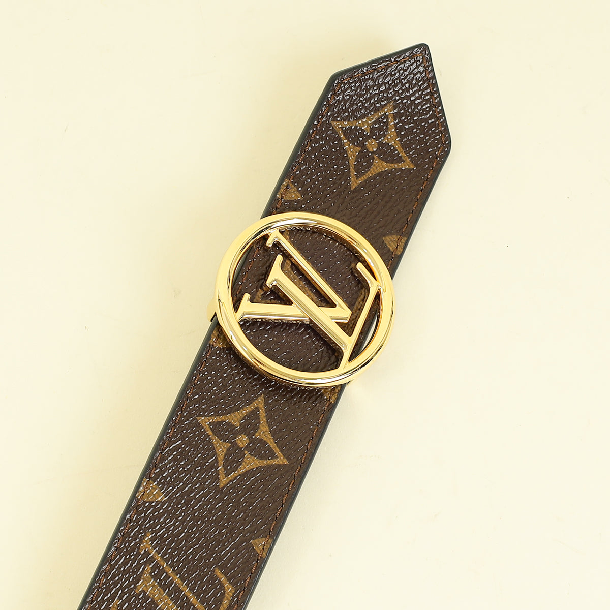 Louis Vuitton Monogram Black Circle Reversible 35mm Belt 36