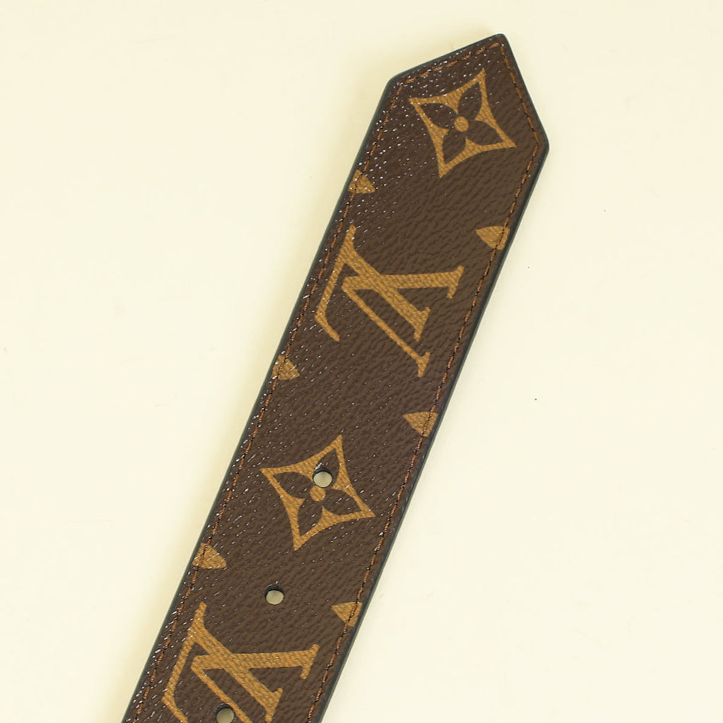 Louis Vuitton Monogram Black Circle Reversible 35mm Belt 36