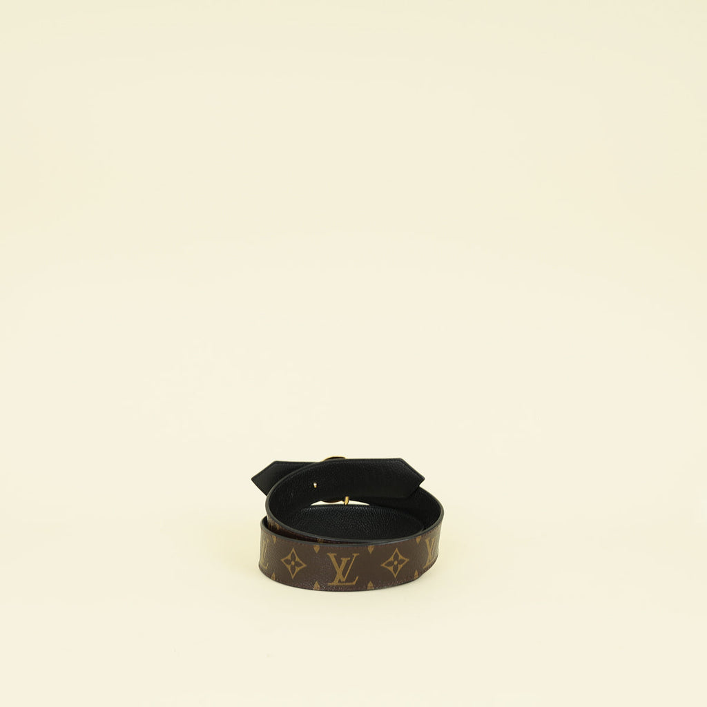 Louis Vuitton Monogram Black Circle Reversible 35mm Belt 30