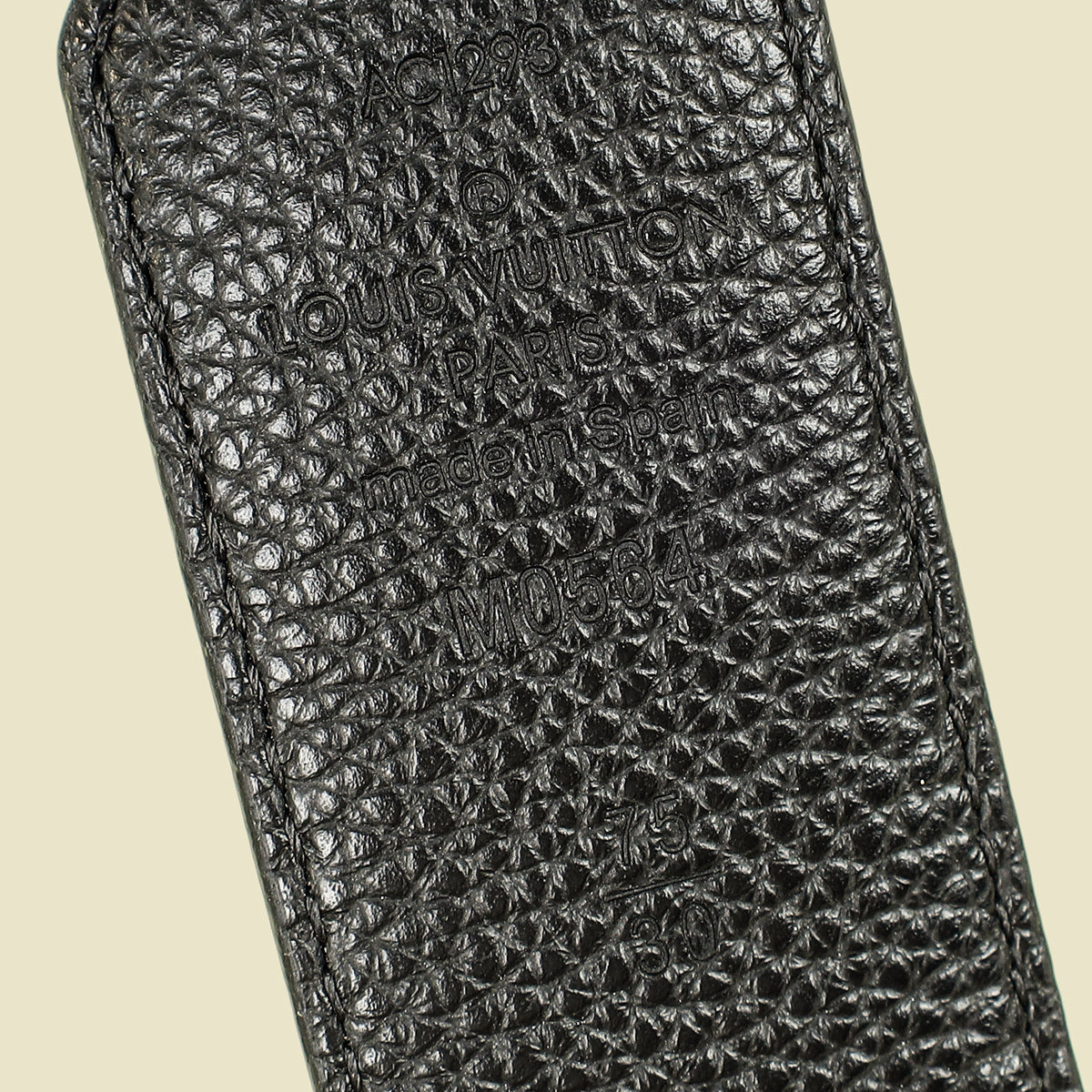 Louis Vuitton Monogram Black Circle Reversible 35mm Belt 30