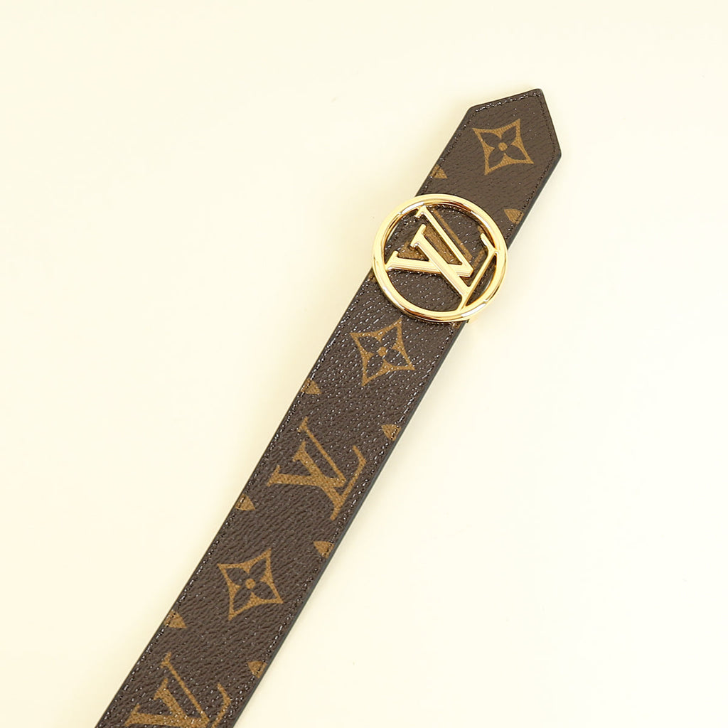 Louis Vuitton Monogram Black Circle 35mm Reversible Belt 34