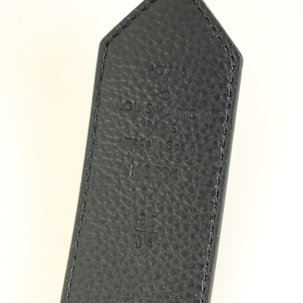 Louis Vuitton Monogram Black Circle 35mm Reversible Belt 34