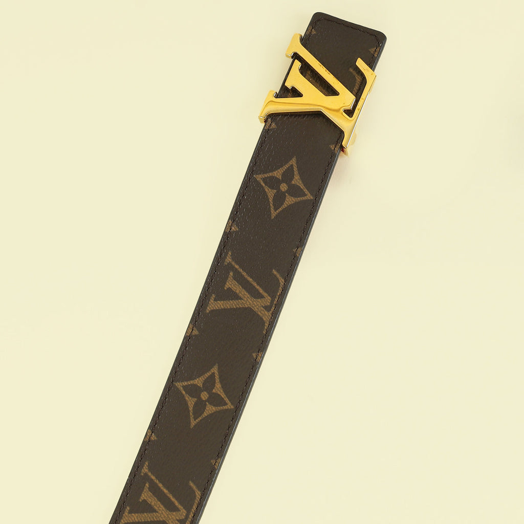Louis Vuitton Monogram Red Initiales 30mm Reversible Belt 30