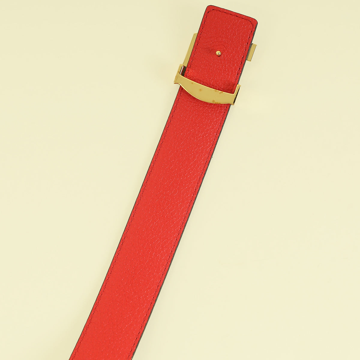 Louis Vuitton Monogram Red Initiales 30mm Reversible Belt 30