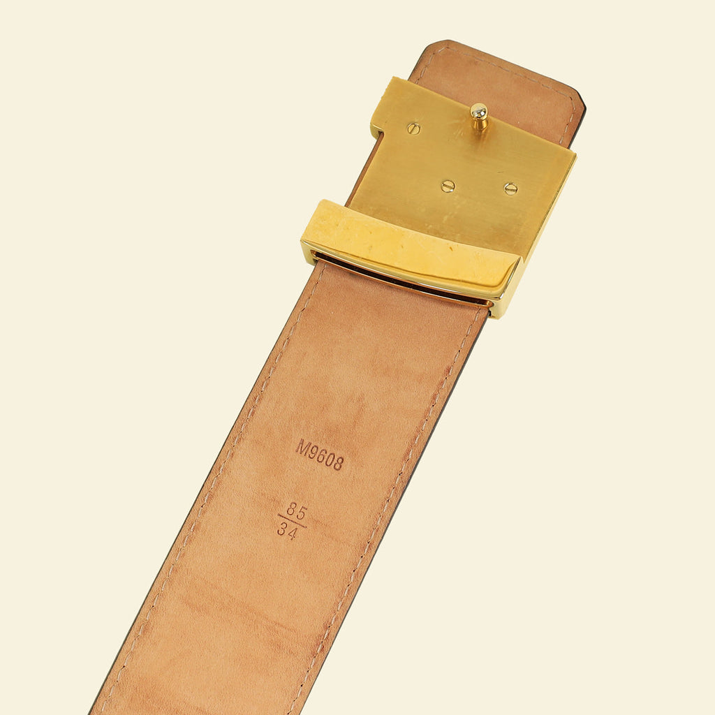Louis Vuitton Brown Monogram LV Initials Belt 34